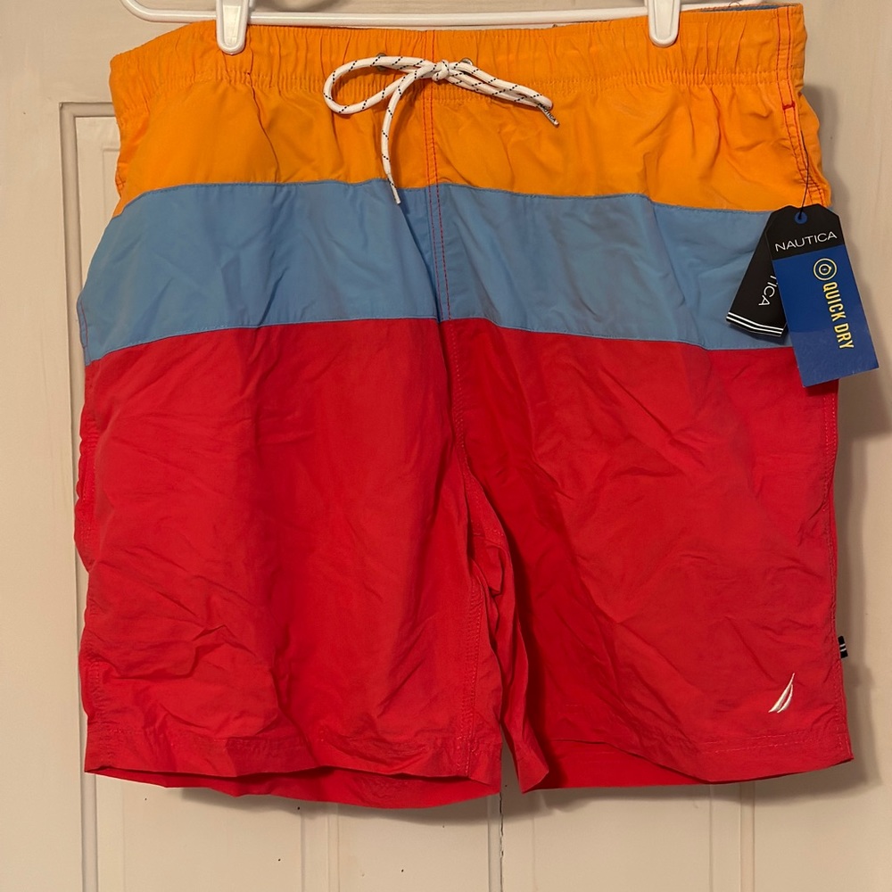XL-nautica quick dry swimwear-#T01101 nectarine